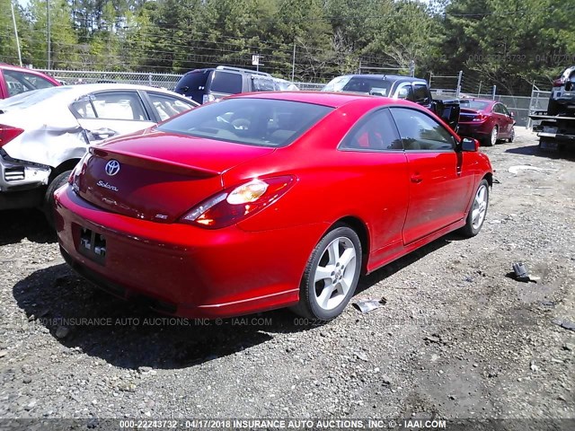 4T1CE38PX4U896321 - 2004 TOYOTA CAMRY SOLARA SE/SLE Qırmızı foto 4