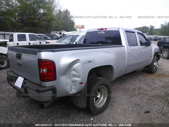 1GC4K1C81BF235994 - 2011 CHEVROLET SILVERADO K3500 LTZ SILVER photo 4