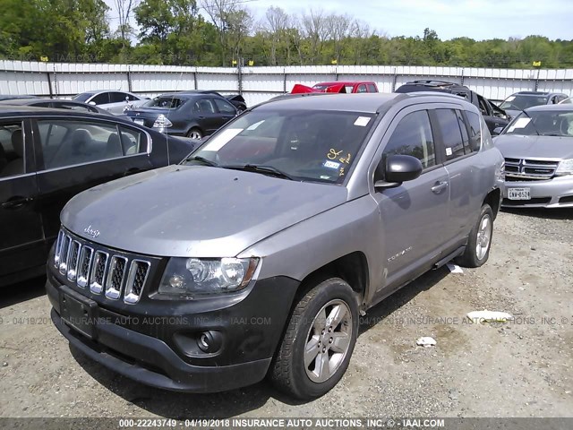 1C4NJCBA6FD138332 - 2015 JEEP COMPASS SPORT SILVER photo 2