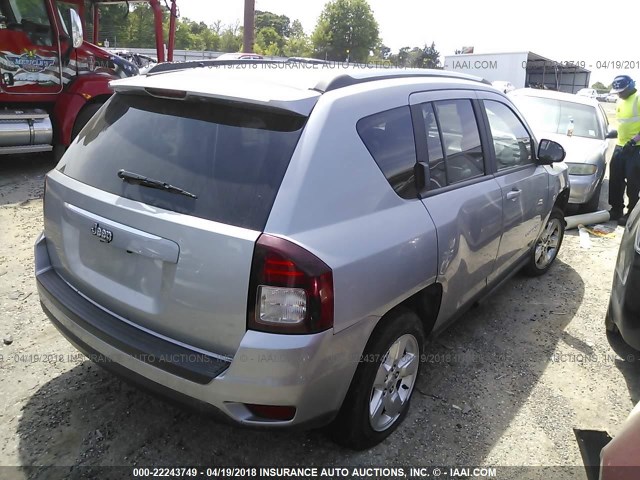 1C4NJCBA6FD138332 - 2015 JEEP COMPASS SPORT SILVER photo 4