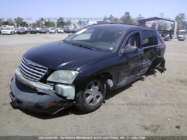 2A8GM68456R621447 - 2006 CHRYSLER PACIFICA TOURING BLACK photo 2