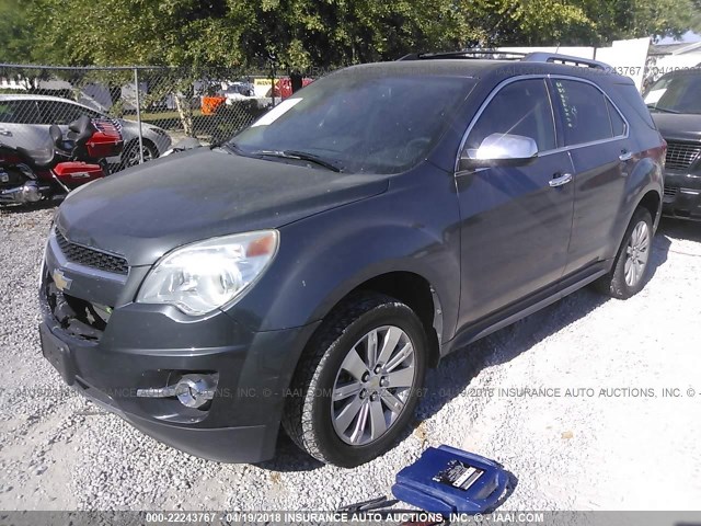 2CNALFEW5A6289974 - 2010 CHEVROLET EQUINOX LTZ GRAY photo 2