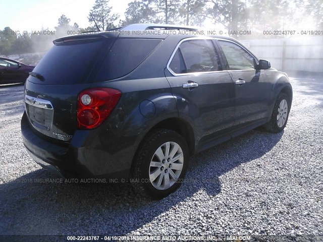 2CNALFEW5A6289974 - 2010 CHEVROLET EQUINOX LTZ GRAY photo 4