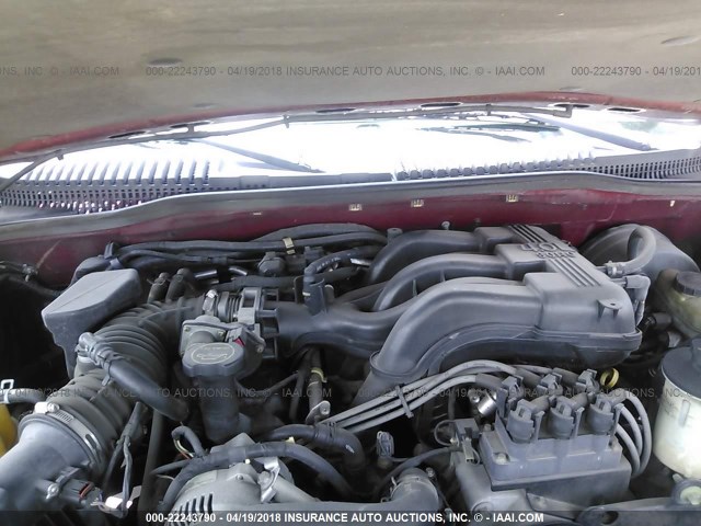 1FMZU62K34ZB15878 - 2004 FORD EXPLORER XLS/XLS SPORT RED photo 10