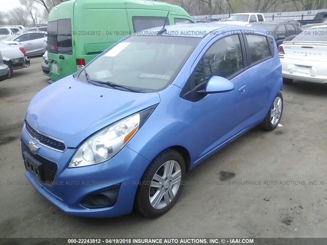 KL8CD6S91DC507910 - 2013 CHEVROLET SPARK 1LT BLUE photo 2