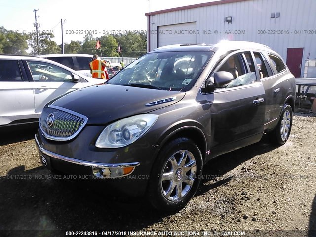 5GAER23D19J130514 - 2009 BUICK ENCLAVE CXL Marron photo 2