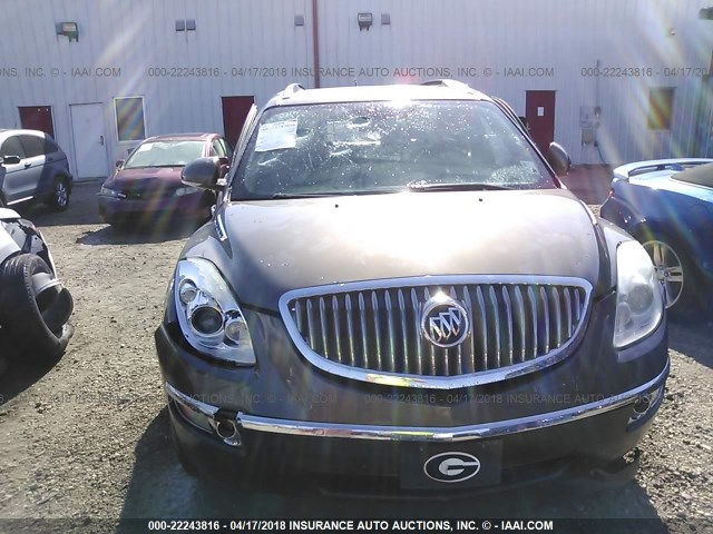 5GAER23D19J130514 - 2009 BUICK ENCLAVE CXL Marron photo 6