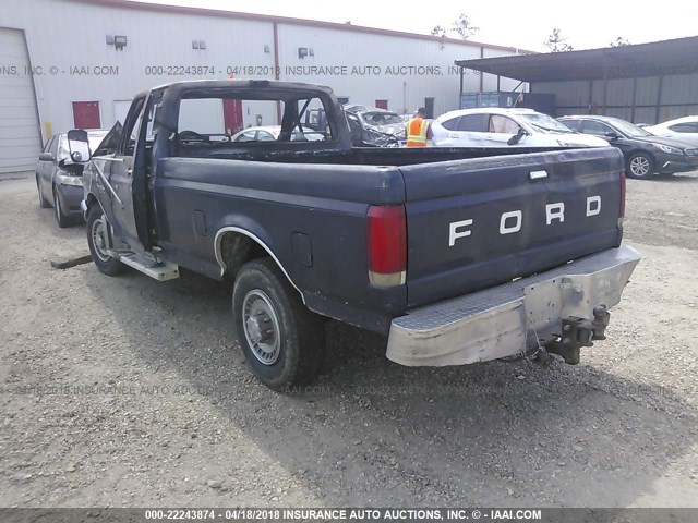 1FTHF25M0KNB45568 - 1989 FORD F250 BLUE photo 3