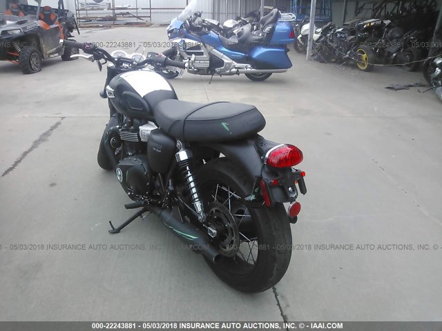 SMTD10GN1HT786449 - 2017 TRIUMPH MOTORCYCLE BONNEVILLE T100 BLACK photo 3