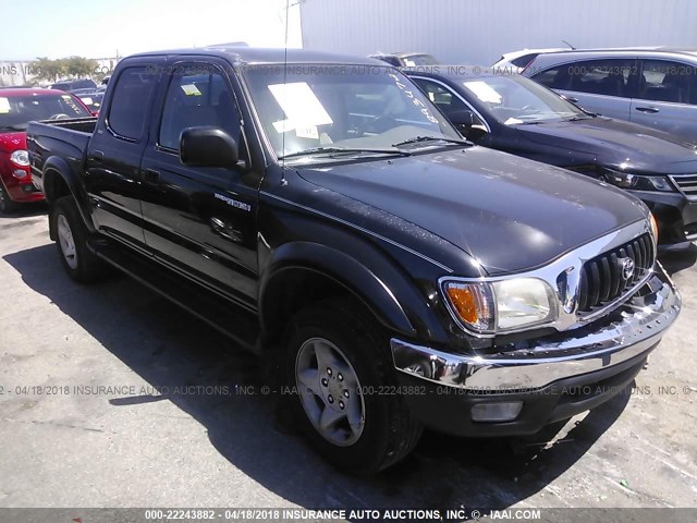 5TEHN72NX2Z893478 - 2002 TOYOTA TACOMA DOUBLE CAB BLACK photo 1