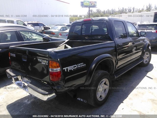 5TEHN72NX2Z893478 - 2002 TOYOTA TACOMA DOUBLE CAB BLACK photo 4