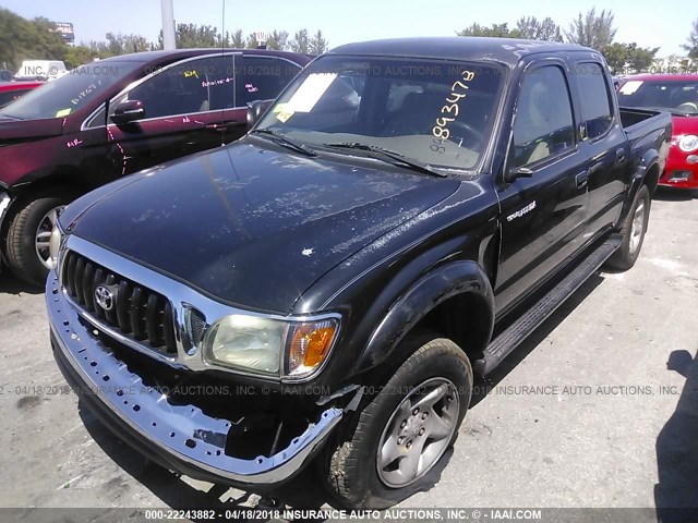 5TEHN72NX2Z893478 - 2002 TOYOTA TACOMA DOUBLE CAB შავი ფოტო 6