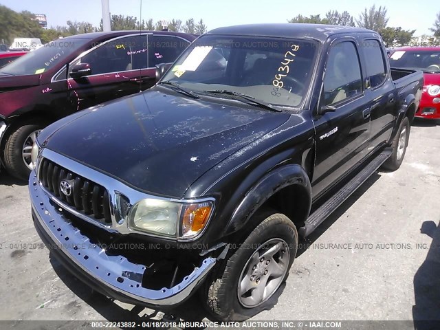 5TEHN72NX2Z893478 - 2002 TOYOTA TACOMA DOUBLE CAB BLACK photo 6