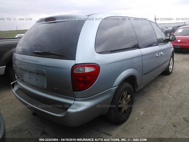 2D4GP44L33R273615 - 2003 DODGE GRAND CARAVAN SPORT Light Blue photo 4