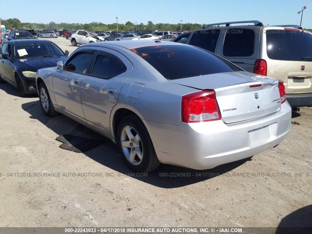 2B3CA3CV1AH107897 - 2010 DODGE CHARGER SXT SILVER photo 3