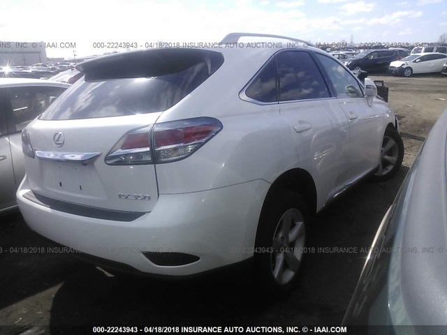 2T2BK1BAXFC340765 - 2015 LEXUS RX 350/BASE/F SPORT WHITE photo 4