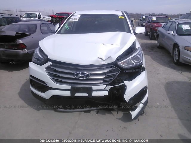 5XYZTDLB8HG441416 - 2017 HYUNDAI SANTA FE SPORT  WHITE photo 6