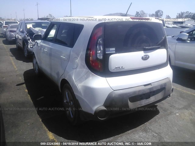 KNDJN2A20E7097460 - 2014 KIA SOUL WHITE photo 3