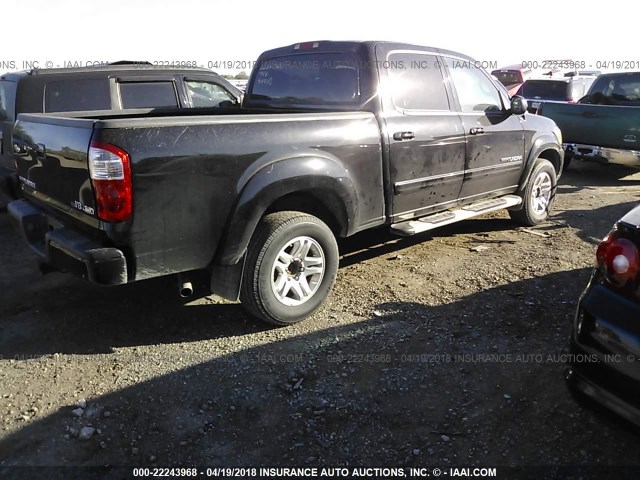 5TBDT48106S504012 - 2006 TOYOTA TUNDRA DOUBLE CAB LIMITED BLACK photo 4