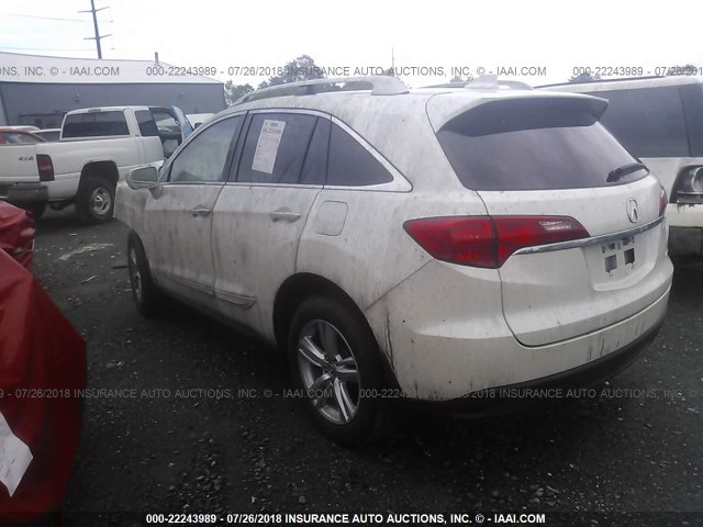 5J8TB4H52FL009371 - 2015 ACURA RDX TECHNOLOGY WHITE photo 3