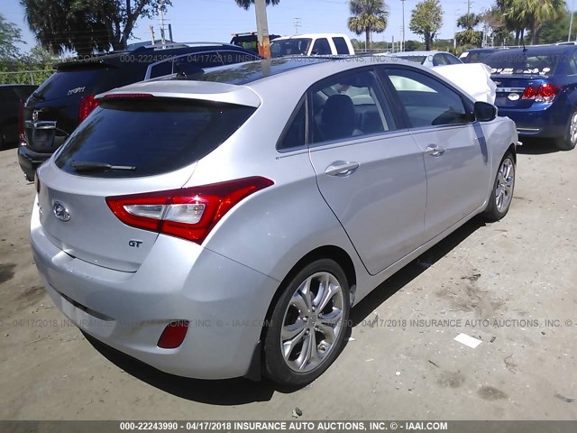 KMHD35LH8EU177317 - 2014 HYUNDAI ELANTRA GT SILVER photo 4