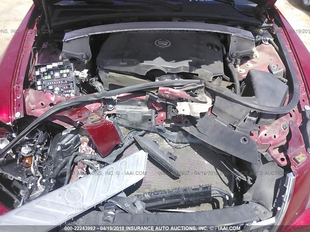 1G6DK1E37D0113442 - 2013 CADILLAC CTS PERFORMANCE COLLECTION Красный фото 10