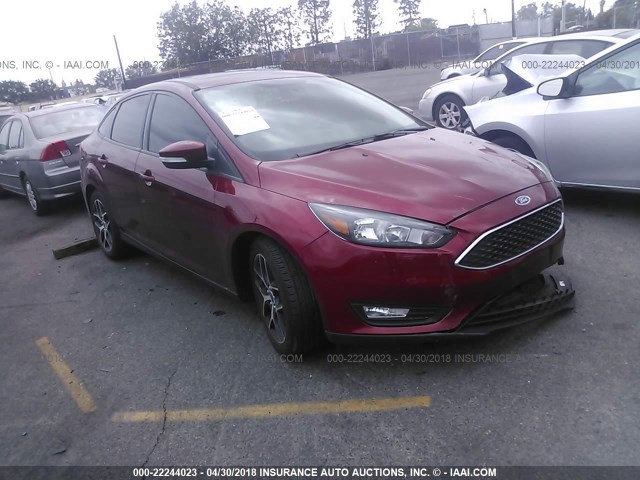 1FADP3H29HL284703 - 2017 FORD FOCUS SEL RED photo 1