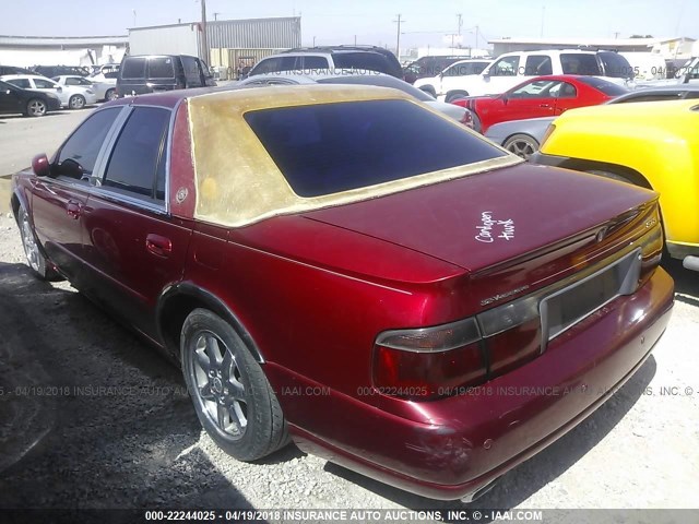 1G6KY54981U117264 - 2001 CADILLAC SEVILLE STS RED photo 3