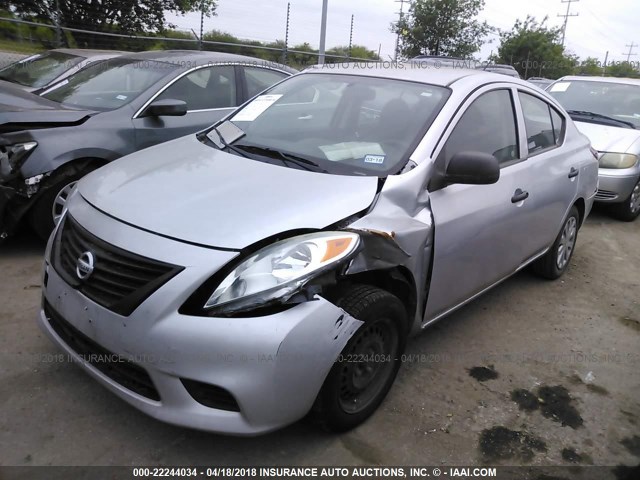 3N1CN7AP0DL867669 - 2013 NISSAN VERSA S/S PLUS/SV/SL SILVER photo 2