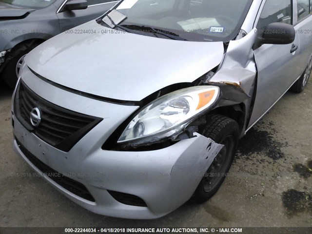 3N1CN7AP0DL867669 - 2013 NISSAN VERSA S/S PLUS/SV/SL SILVER photo 6