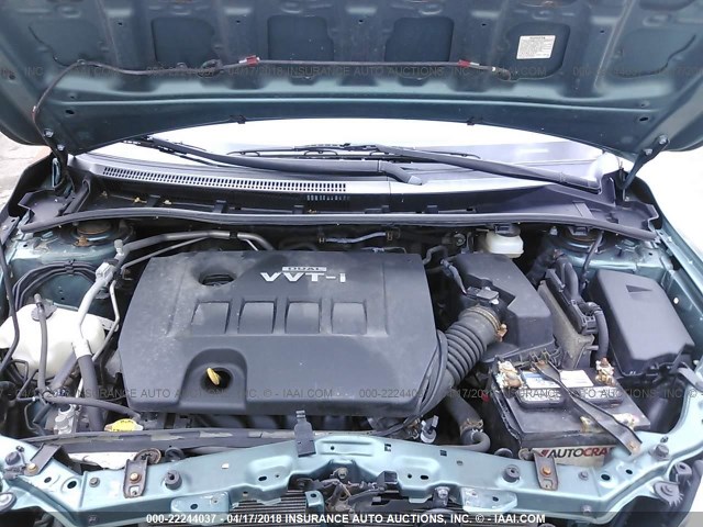 JTDBL40E49J044027 - 2009 TOYOTA COROLLA LE/XLE GREEN photo 10