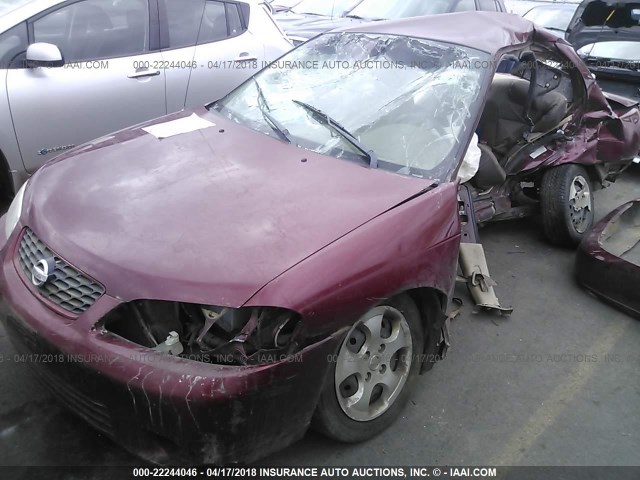 3N1CB51D03L705512 - 2003 NISSAN SENTRA XE/GXE MAROON photo 2