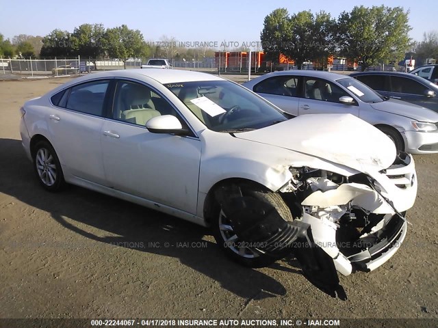 1YVHZ8DH6C5M22427 - 2012 MAZDA 6 I WHITE photo 1