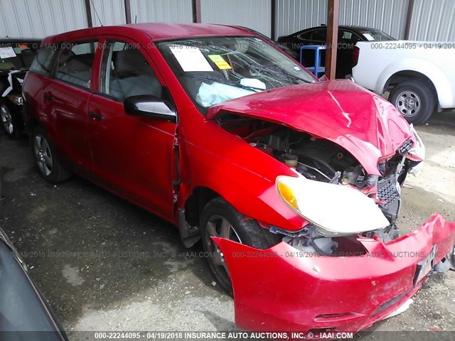 2T1KR32E93C010044 - 2003 TOYOTA COROLLA MATRIX XR RED photo 1