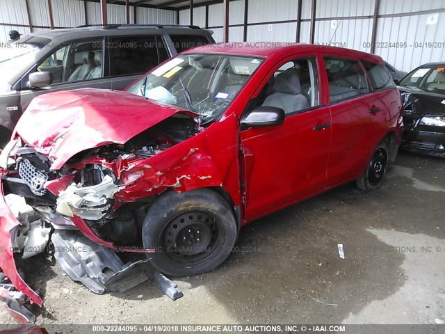 2T1KR32E93C010044 - 2003 TOYOTA COROLLA MATRIX XR RED photo 2