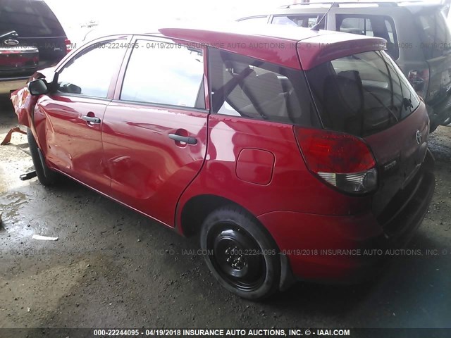 2T1KR32E93C010044 - 2003 TOYOTA COROLLA MATRIX XR RED photo 3