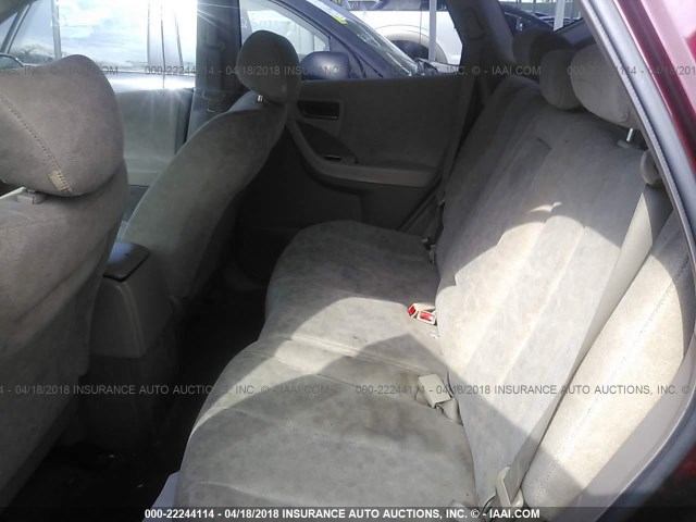 JN8AZ08W05W442837 - 2005 NISSAN MURANO SL/SE/S BURGUNDY photo 8