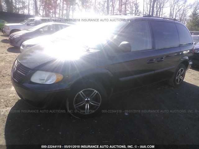 1D4GP45RX5B139186 - 2005 DODGE CARAVAN SXT BLACK photo 2