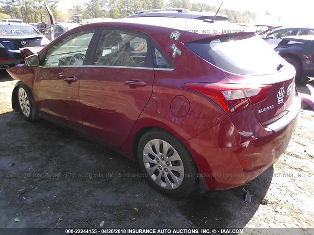 KMHD35LH3GU274539 - 2016 HYUNDAI ELANTRA GT RED photo 3