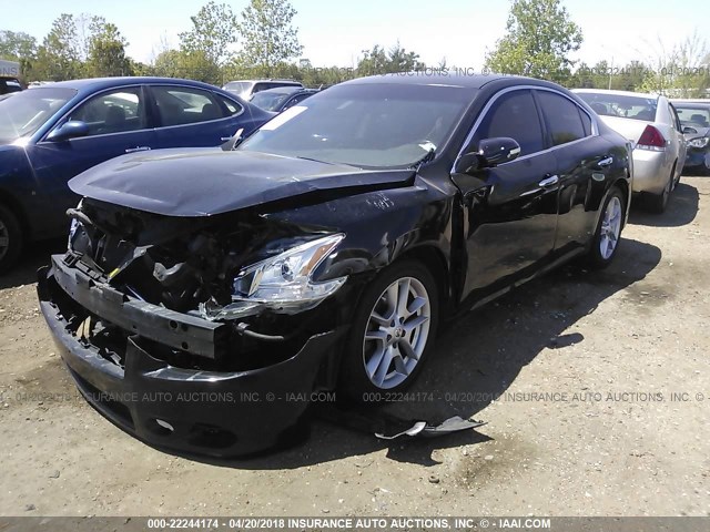 1N4AA5AP6AC873414 - 2010 NISSAN MAXIMA S/SV BLACK photo 2