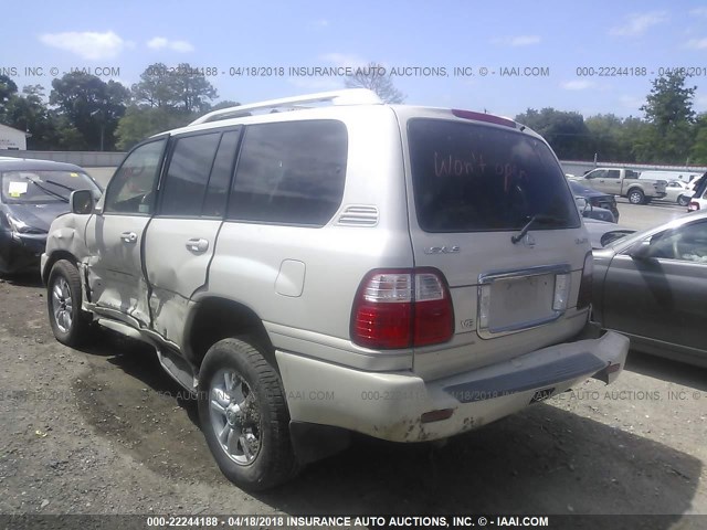 JTJHT00W843538428 - 2004 LEXUS LX 470 CREAM photo 3