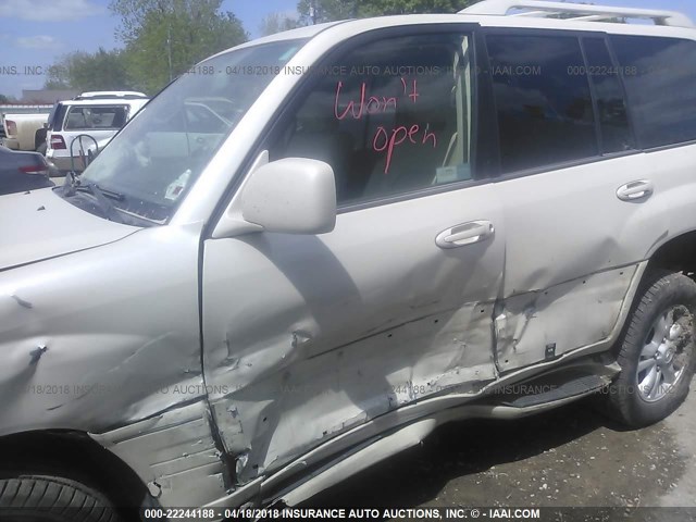 JTJHT00W843538428 - 2004 LEXUS LX 470 CREAM photo 6