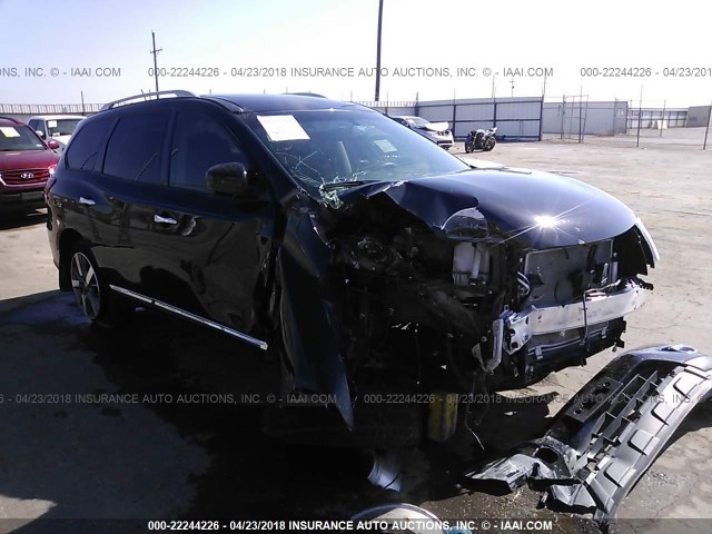 5N1AR2MN9FC630498 - 2015 NISSAN PATHFINDER S/SV/SL/PLATINUM 黑色 照片 1