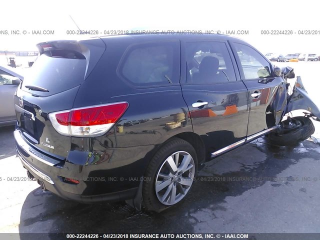 5N1AR2MN9FC630498 - 2015 NISSAN PATHFINDER S/SV/SL/PLATINUM BLACK photo 4