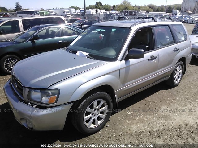 JF1SG65695H705186 - 2005 SUBARU FORESTER 2.5XS ვერცხლისფერი ფოტო 2