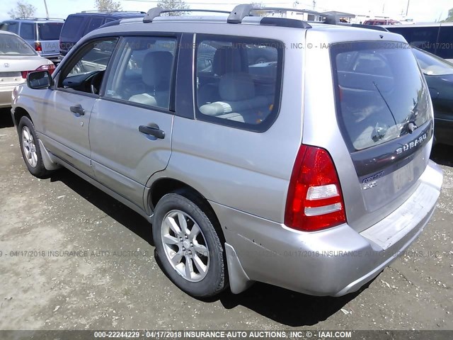 JF1SG65695H705186 - 2005 SUBARU FORESTER 2.5XS ვერცხლისფერი ფოტო 3