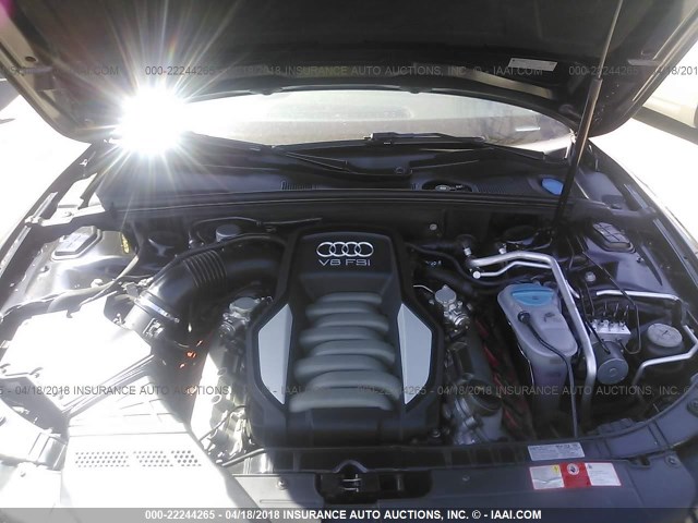 WAUVVAFR9AA004799 - 2010 AUDI S5 PRESTIGE BLACK photo 10
