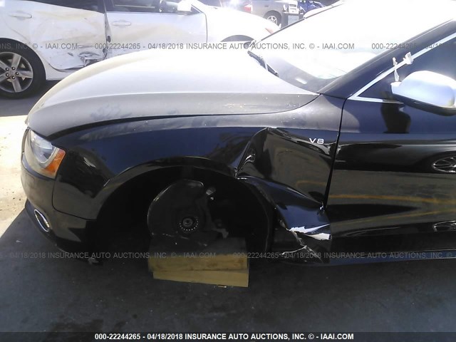 WAUVVAFR9AA004799 - 2010 AUDI S5 PRESTIGE BLACK photo 6