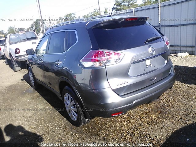 JN8AT2MTXGW014334 - 2016 NISSAN ROGUE S/SL/SV GRAY photo 3