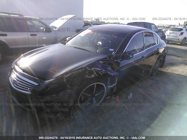 JN1CV6AR2AM452267 - 2010 INFINITI G37 BLACK photo 2